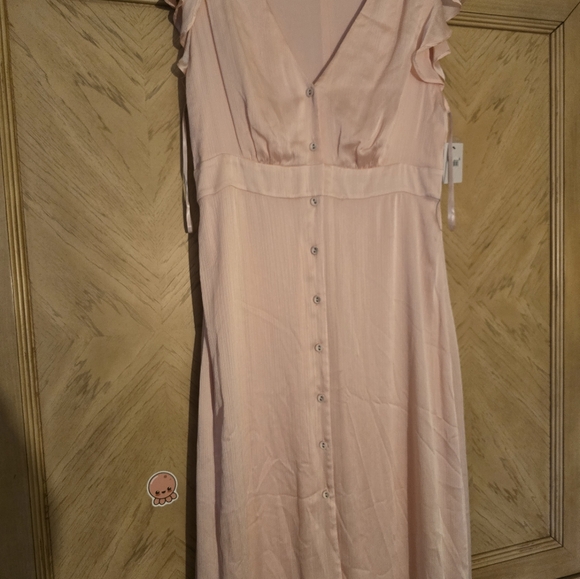 Sage Collective Ruffled Sleeve V-Neck Formal Dress. Size 14. Soft Pink - Picture 14 of 15